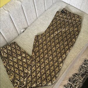 New York & Company Black and Gold Straight Leg Pants
